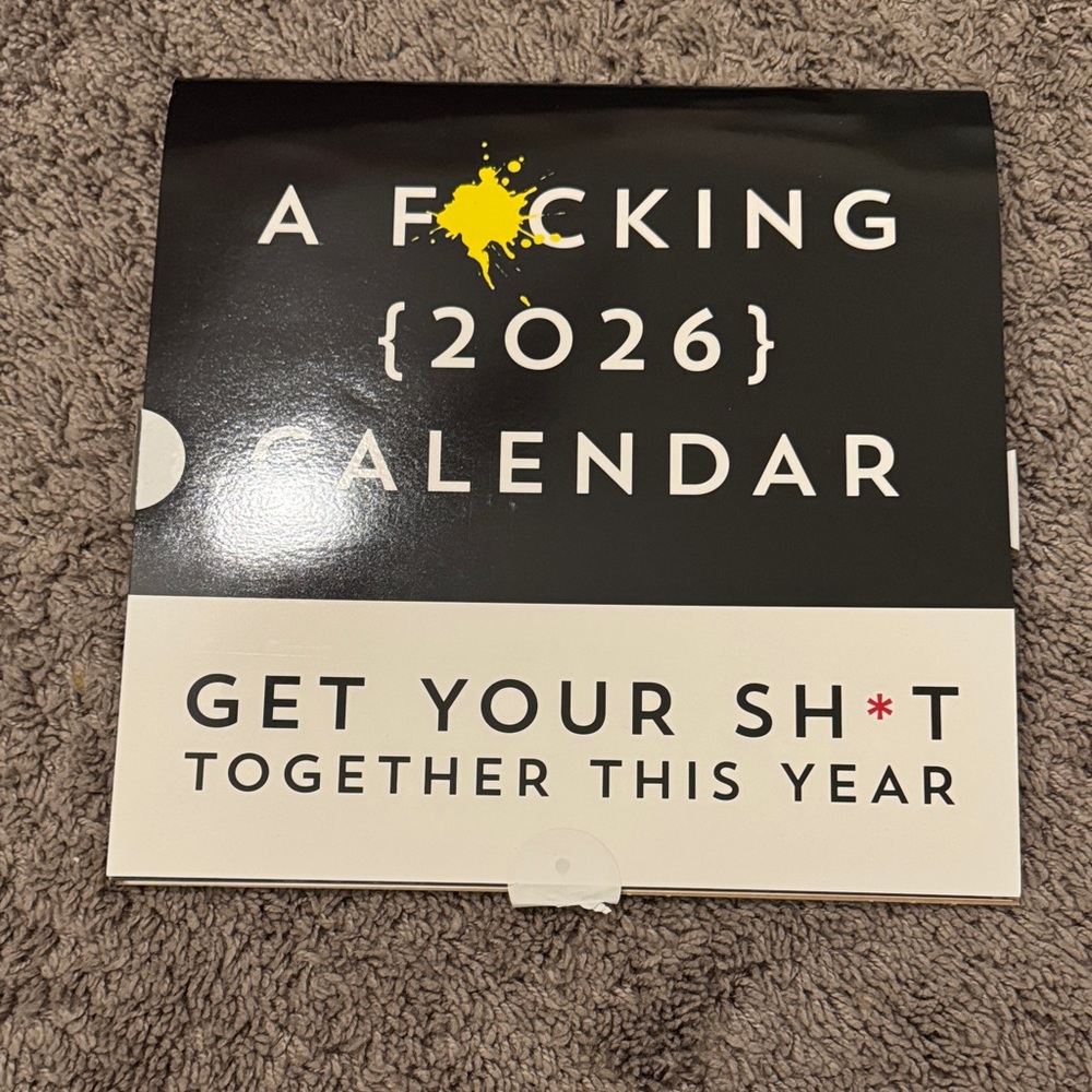 2026 Motivational Wall Calendar - Black and White